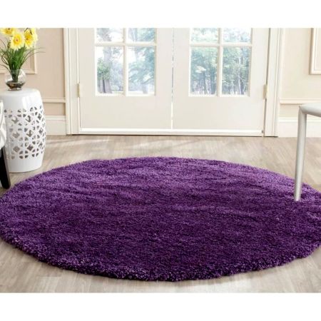 Modern Purple Geometric Rug